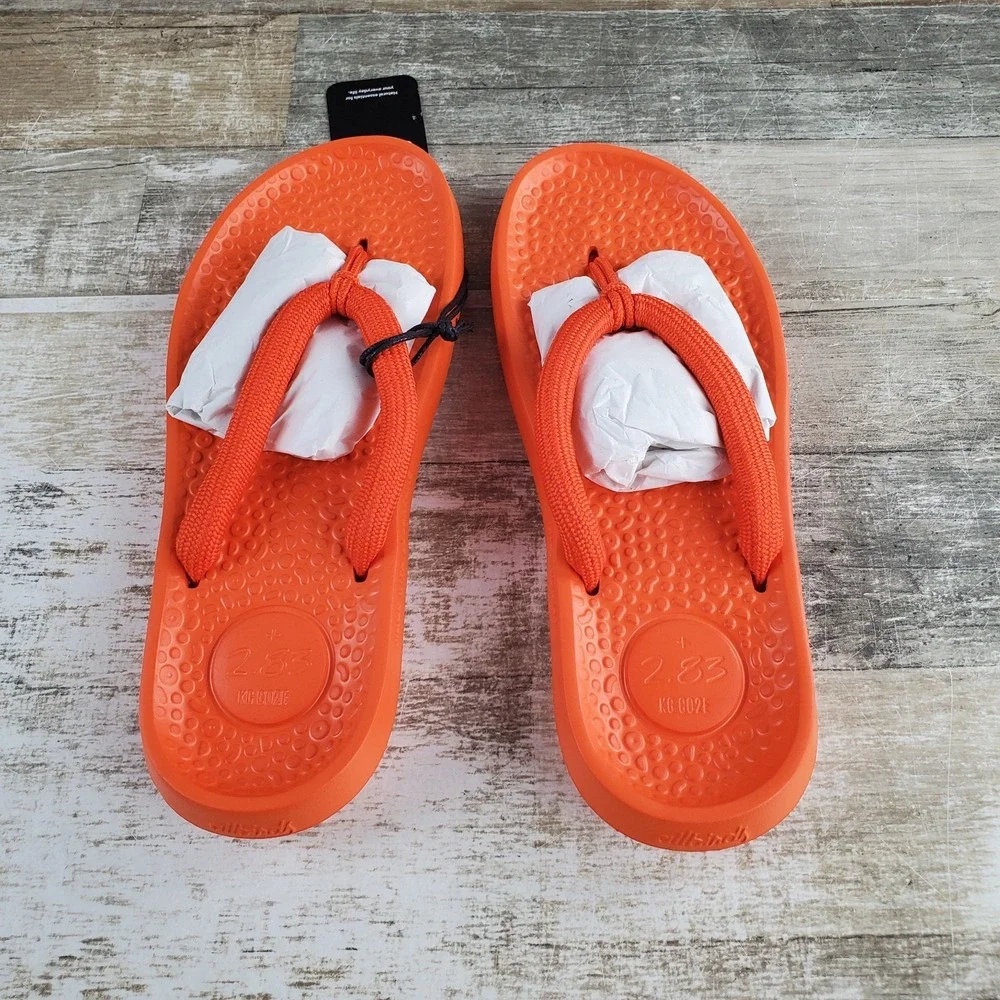 Allbirds Sugar Zeffers 2 Mens Sandal Sz 9 Comfort Buoyant Orange Thong Slip On